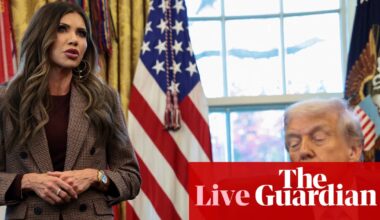 Democrats say ‘good riddance’ to Kristi Noem after Trump fires her; DHS replacement pick calls nomination ‘pretty humbling’ – live | US news