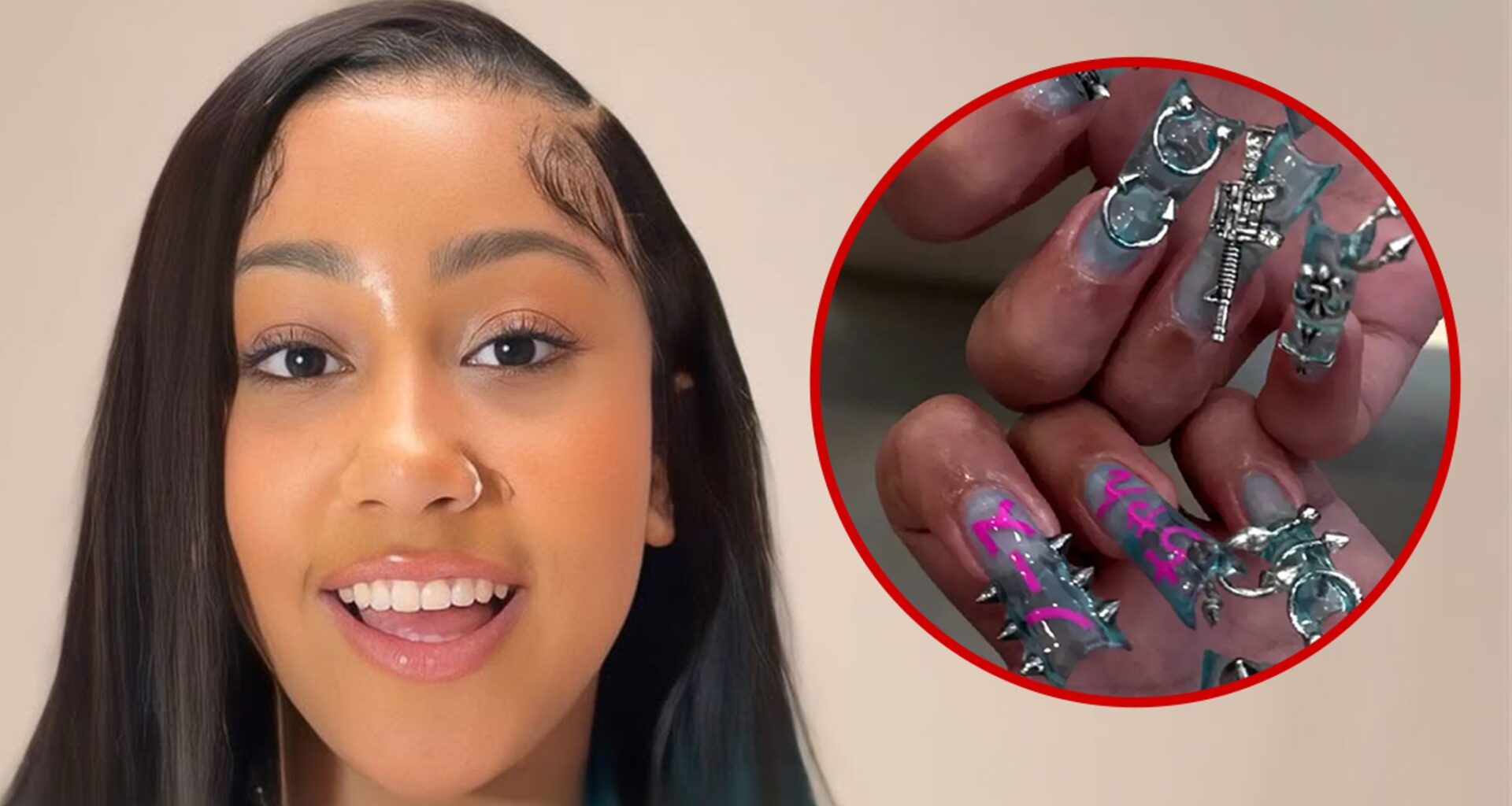 North West Debuts Long Nails with Spikes, Piercings