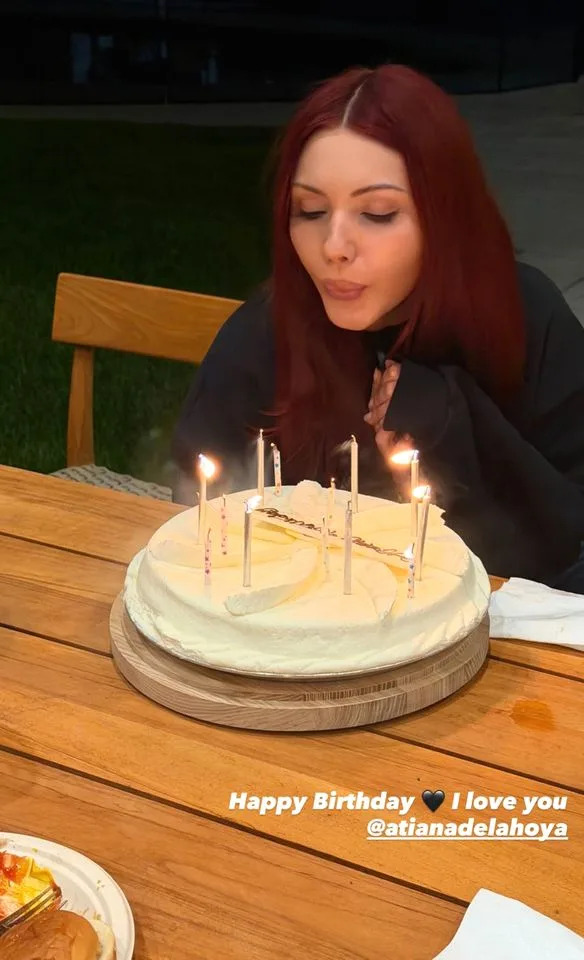 Travis Barker's Instagram Stories post for stepdaughter Atiana De La Hoya's birthdayCredit: Travis Barker/Instagram