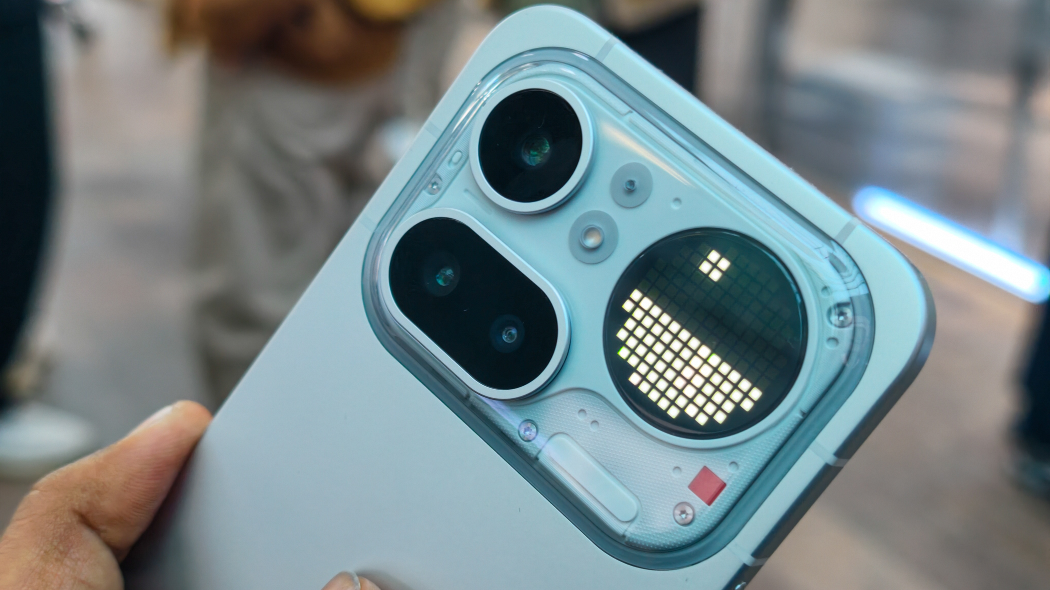 Nothing Phone 4a Pro Silver cameras from the launch in London