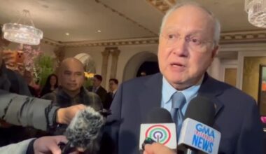 WATCH: Jose Manuel “Babes” Romualdez, Philippine ambassador to the United States, answers questions from the media about the visit of President Bongbong Marcos in New York on Sunday. “He’s here for the United Nations. We all know we are gunning for a position, for a security council seat so that’s why the President is here primarily for that reason,” he said. | via Helen Flores