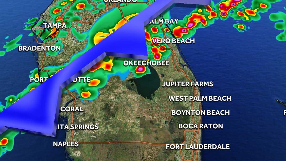 As rain moves into South Florida, temperatures to be cooler