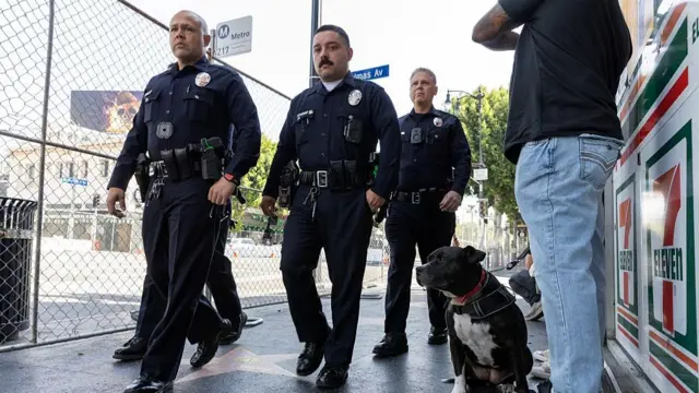 LAPD officers work Oscars security