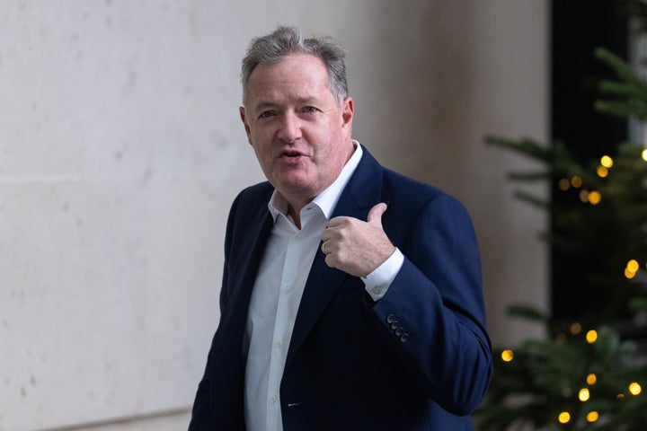Piers Morgan, here at London's BBC studios last November, hosted a panel Tuesday in which comedian-turned-political podcaster Dave Smith argued that the U.S. might be "the worst terrorist organization in the world."