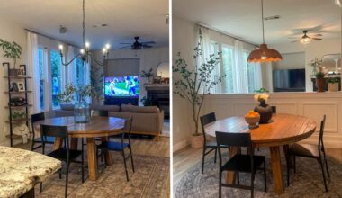 Woman Transformed Open-Concept Space With Pony Wall for $2,500