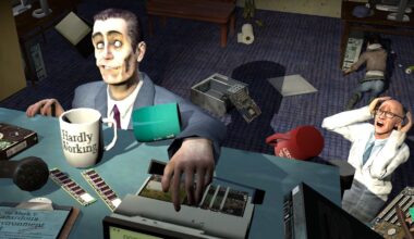 Gman and Kleiner from Half-Life 2 with funny expressions