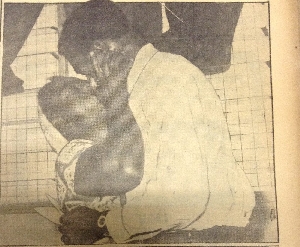 Chris Briandt kissing his wife after arriving from Germany