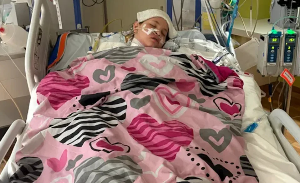 The family of Texas teenager Kaydin Ruiz, who had three of her limbs amputated after catching the flu, have shared her story in the hopes of raising awareness to the potentially serious dangers of the illness (GoFundMe/ Amanda Valdez)