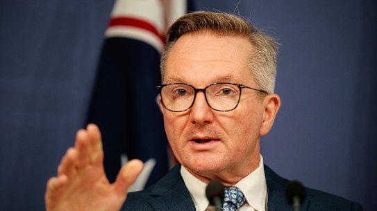 Energy Minister Chris Bowen announcing the first-ever release from Australia’s fuel stockpile.