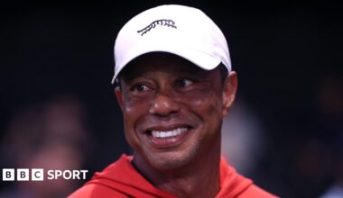 Tiger Woods smiles