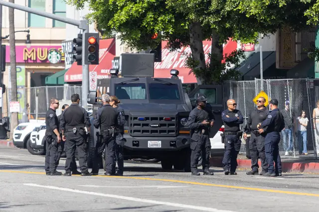 LAPD officers work Oscars security