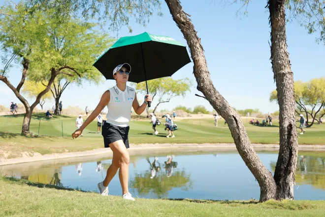 Lydia Ko of New Zealand walks to the fourth tee during the first round of the Ford Championship presented by Wild Horse Pass 2026 at Whirlwind Golf Club in Wild Horse Pass on March 26, 2026 in Phoenix, Arizona.