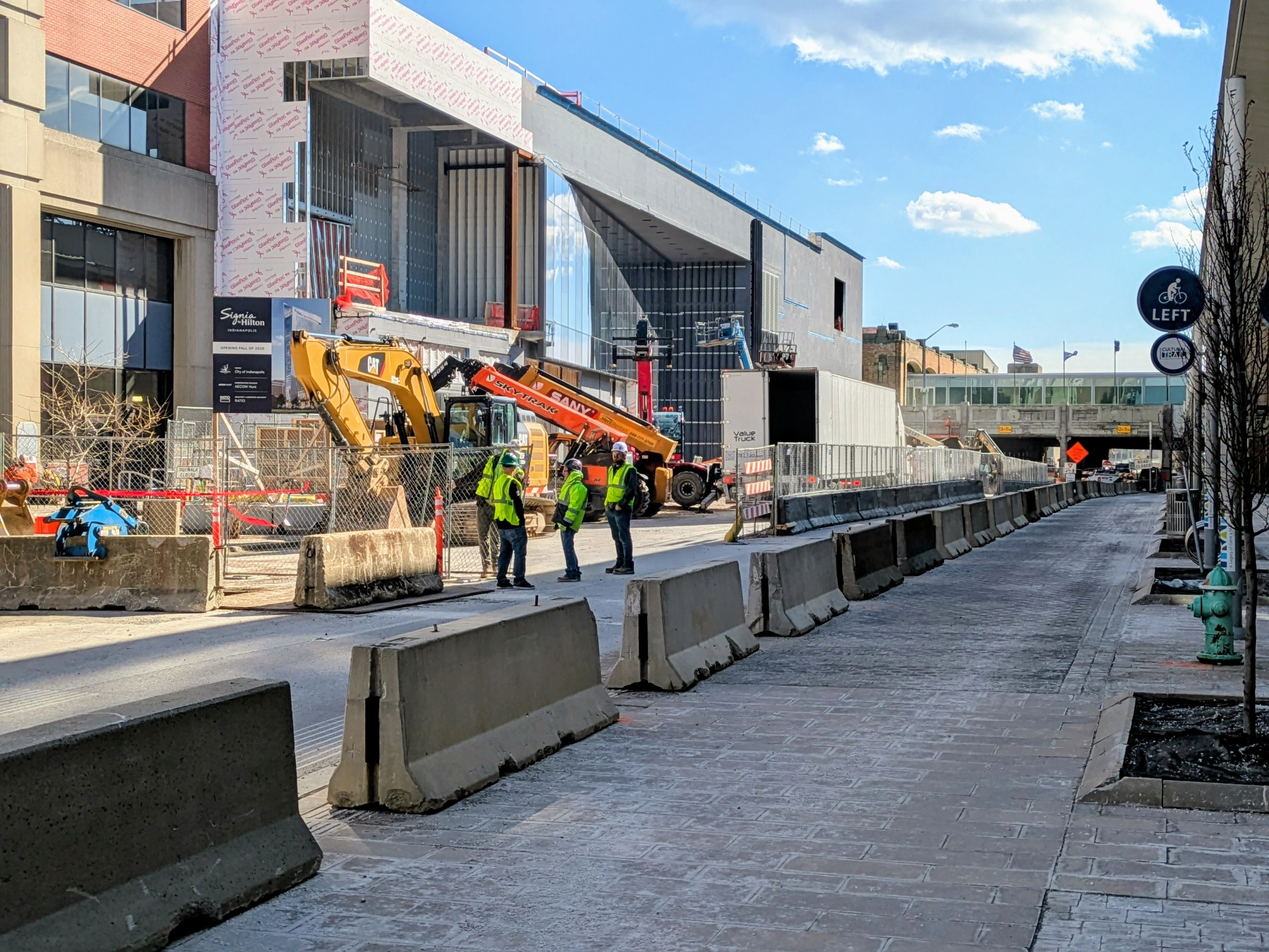 The view from outside the Indiana Convention Center.