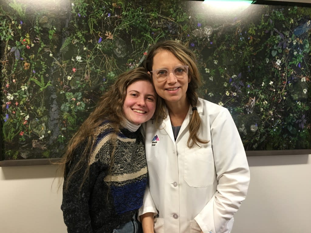 Hoffman and her neurologist, Dr. Lara Marcuse. Courtesy of Arielle Hoffman