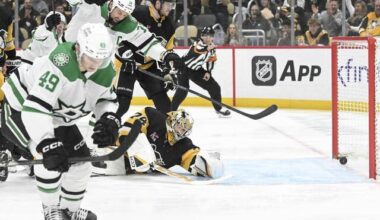 Penguins struggle without Sidney Crosby, Evgeni Malkin in loss to Stars