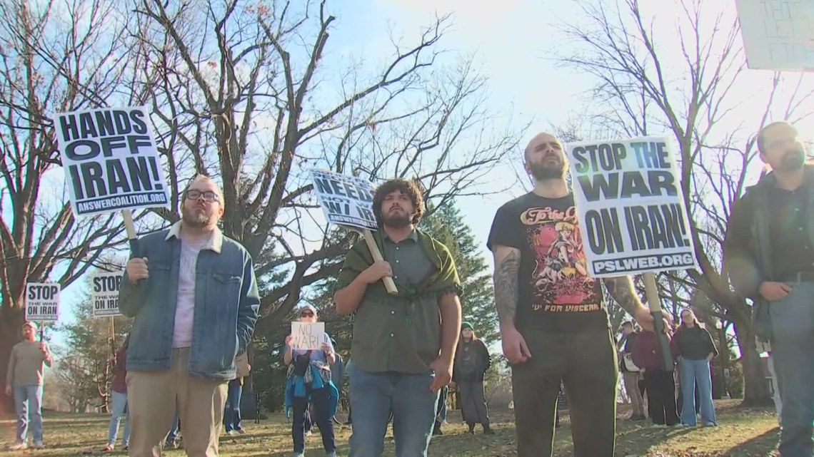 Protesters in Columbus urge US withdrawal from Middle East amid Iran strikes