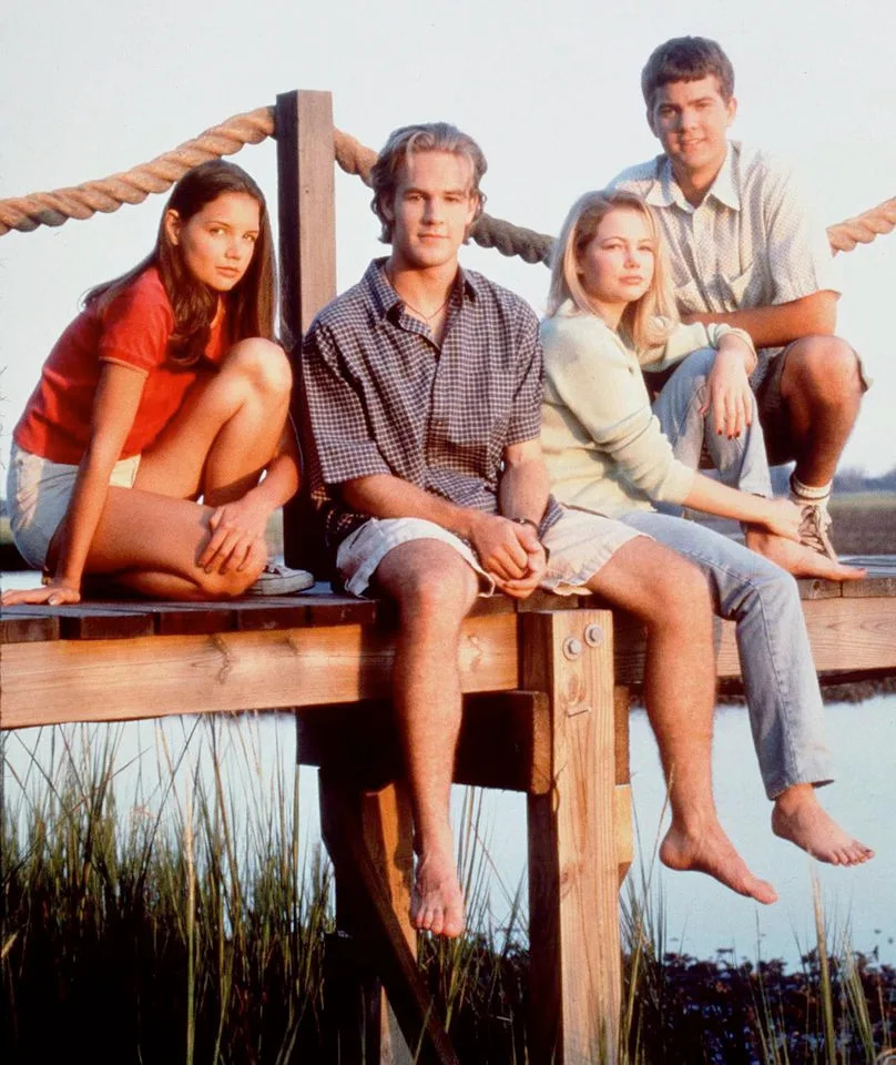 Katie Holmes, Josh Van Der Beek, Michelle Williams and Joshua Jackson on 'Dawson's Creek.'Credit: Warner Bros./Getty