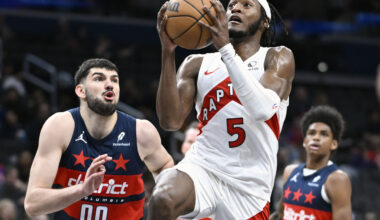 Raptors take control in the second half and hand the Wizards their 4th straight loss, 134-125