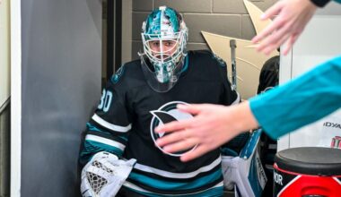 Sharks Practice: Klingberg & Askarov Participate, Brossoit Recalled