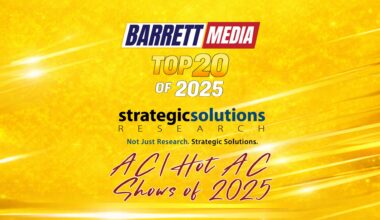 Barrett Media’s Top 20 AC/Hot AC Radio Shows of 2025