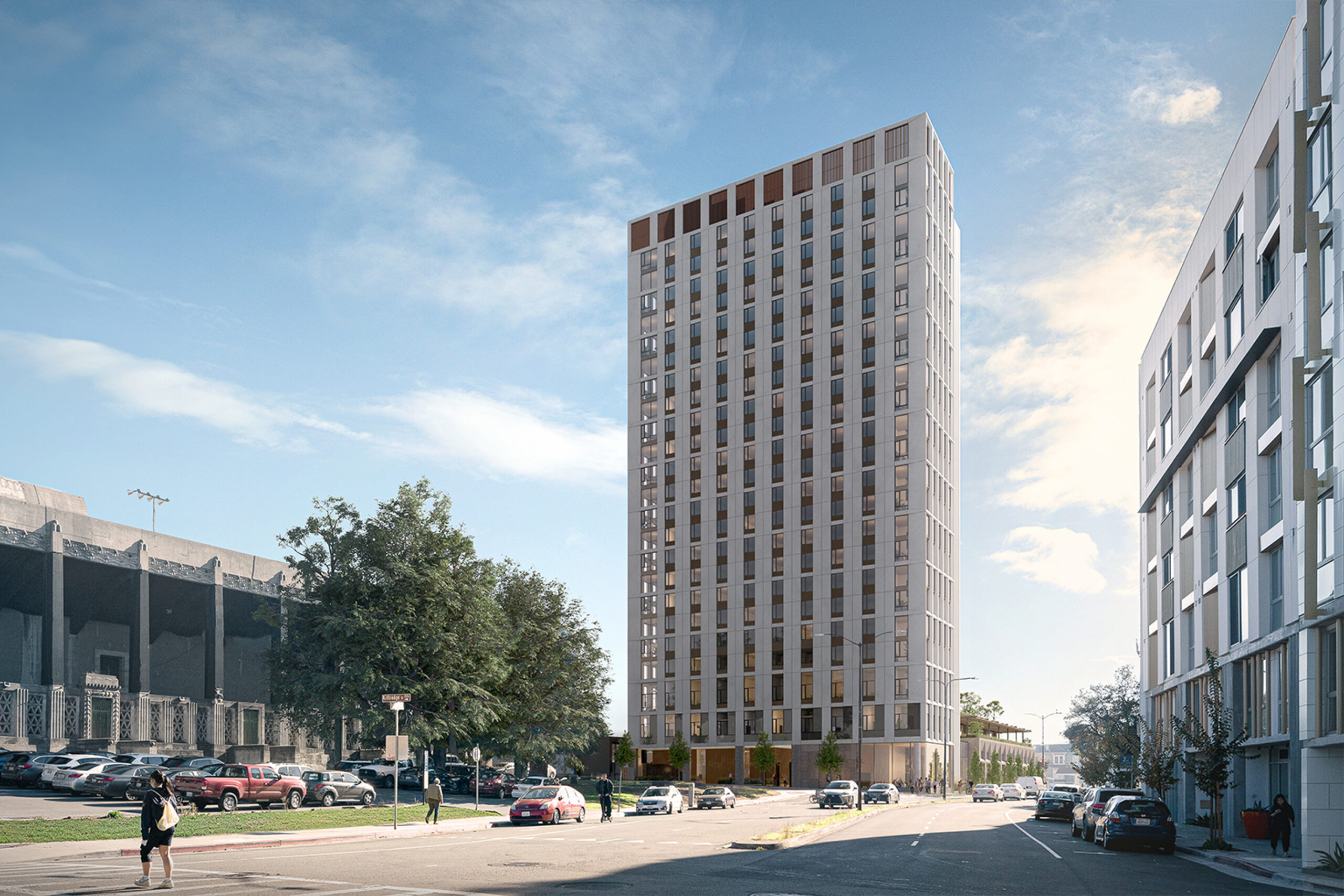 Bancroft-Fulton Student Housing, rendering by KieranTimberlake