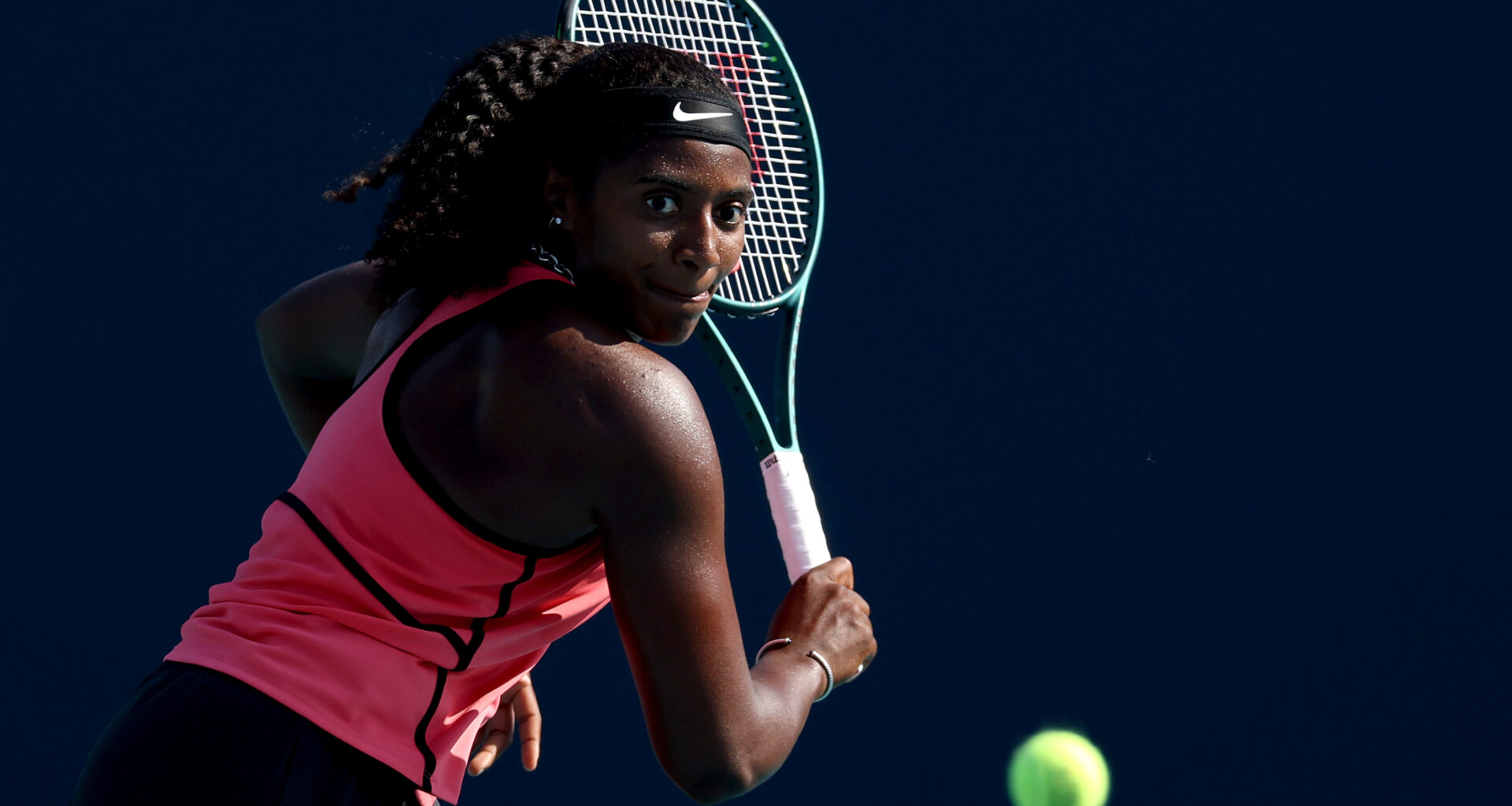 Hot shot: Hailey Baptiste comes up with a 'corker of a slice' in Miami - WTA Tennis