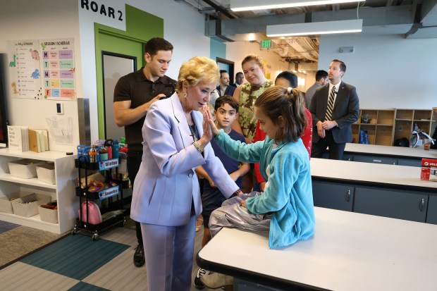 U.S. Secretary of Education Linda McMahon at Alpha School Austin on Sept. 9, 2025, in Austin, Texas. (Rick Kern/Getty)