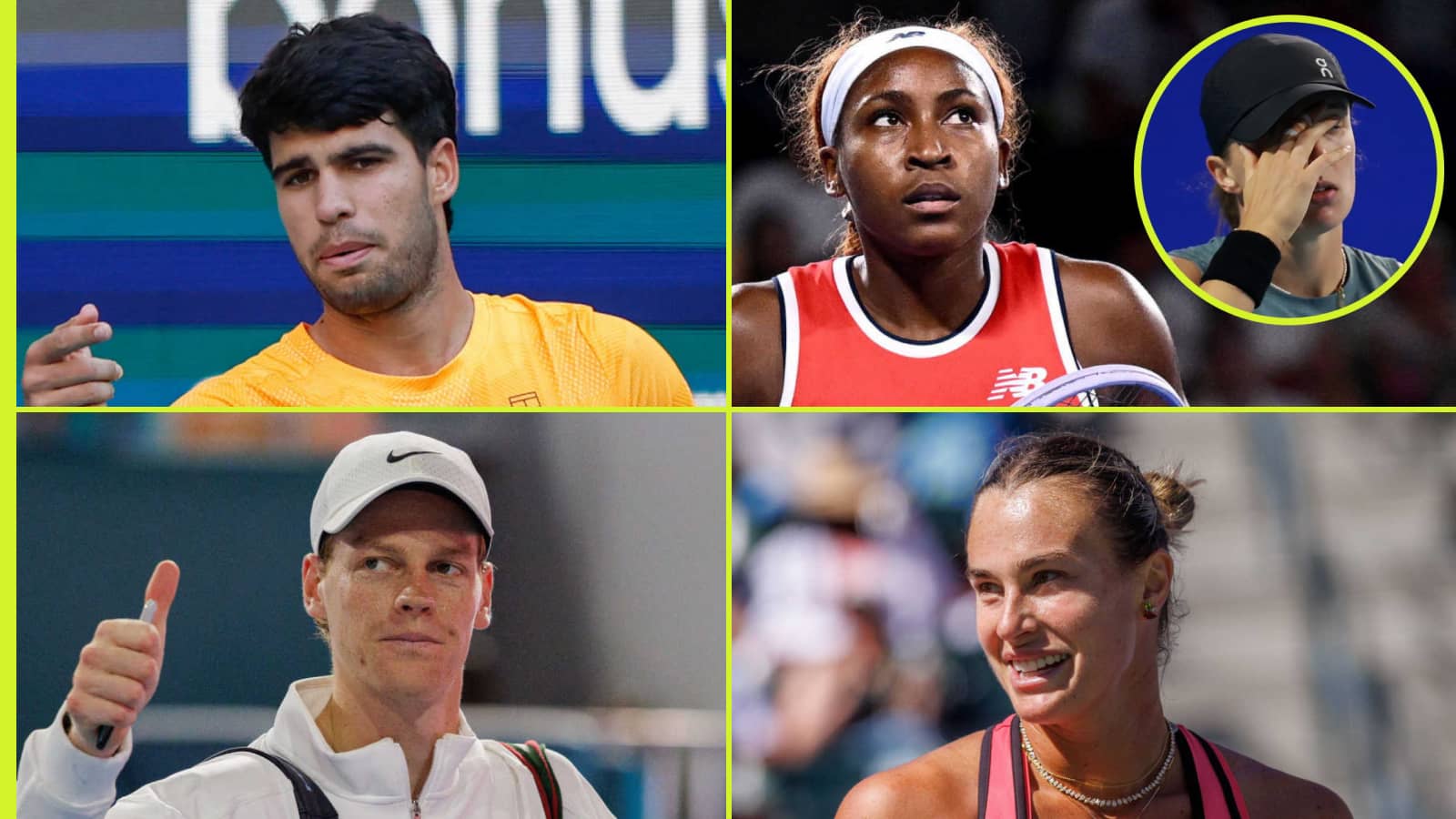 Alcaraz 'enjoying social life too much', Gauff overtakes Swiatek, Sinner makes history