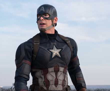 Captain America looking to the distance in Captain America: The Winter Soldier.