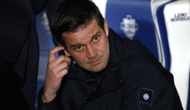 COMO, ITALY - MARCH 03: FC Internazionale coach Cristian Chivu during the Coppa Italia match between Como 1907 and FC Internazionale at Giuseppe Sinigaglia Stadium on March 03, 2026 in Como, Italy. (Photo by Marco Luzzani/Getty Images)