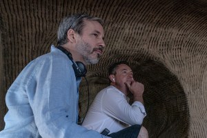 DUNE: PART TWO Director/Writer/Producer DENIS VILLENEUVE and Director of Photography GREIG FRASER on the set Credit: Niko Tavernise/Warner Bros.