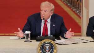 Donald Trump at a White House College Sports Roundtable