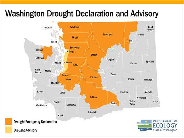 Much of central Washington is under a drought emergency declaration.