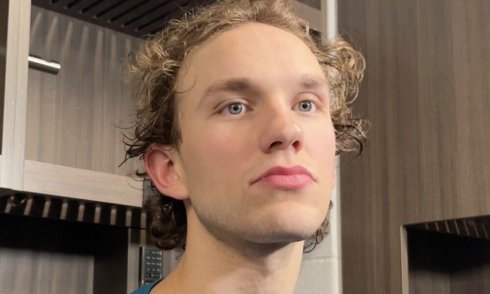 Sharks Locker Room: Eklund Scores Flying Goal, Why His Clutch Performance Now Could Matter Later