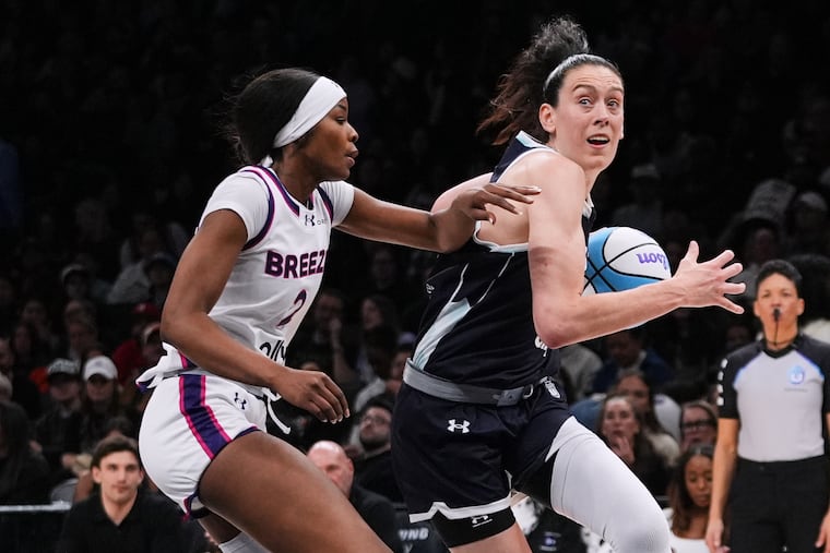 Mist BC's Breanna Stewart (right) was the star of the show in the same Brooklyn arena where she plays for the WNBA's New York Liberty.