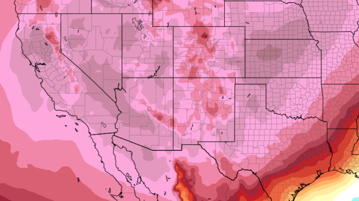 GFS 850hPa temperature anomaly graphic for march 19, 2026