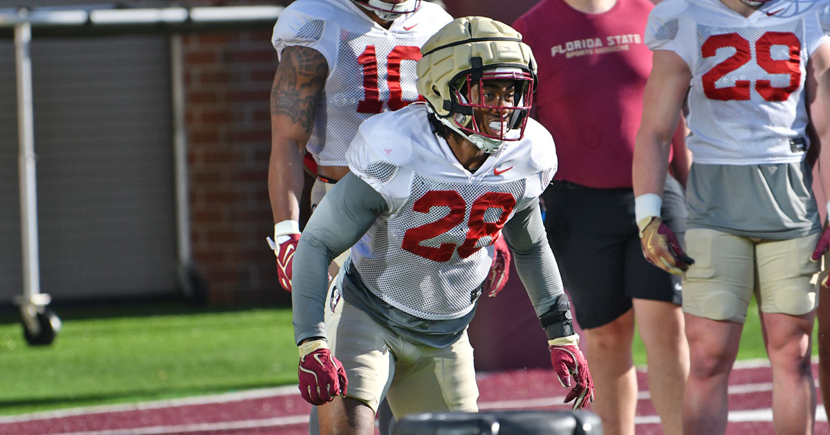 New FSU linebacker Mikai Gbayor, who played previously at North Carolina and Nebraska. Florida State linebacker Chris Jones, who transferred in from Southern Miss. (Gene Williams/Warchant)