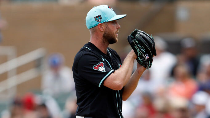 Merrill Kelly #29 of the Arizona Diamondbacks...