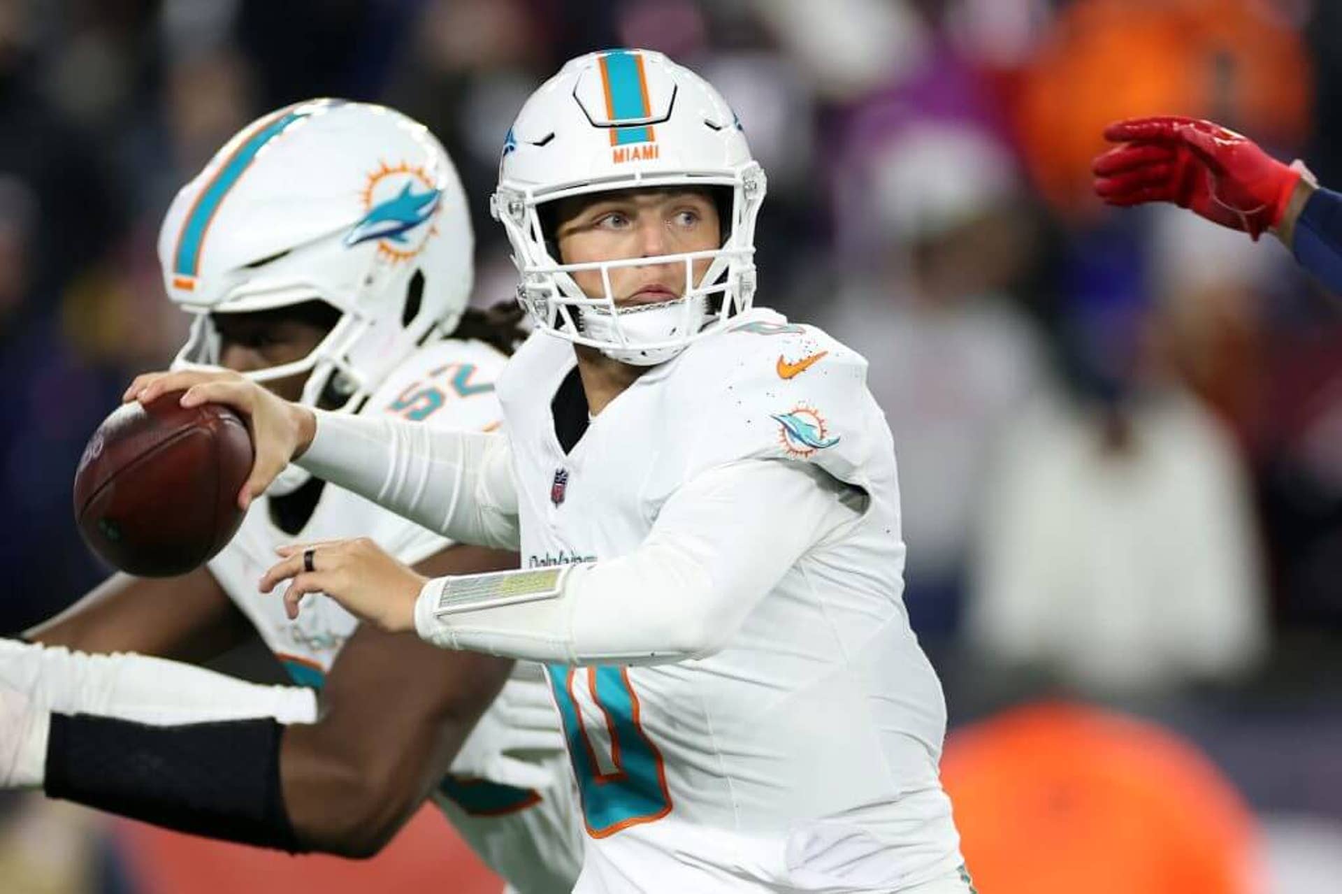 Zach Wilson about to throw a pass in a game last season.