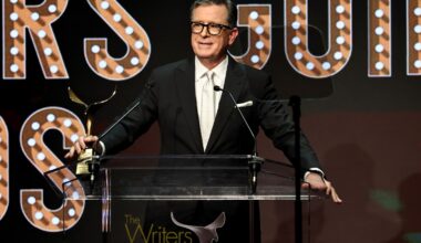Watch Stephen Colbert Take Aim at Paramount in WGA Speech