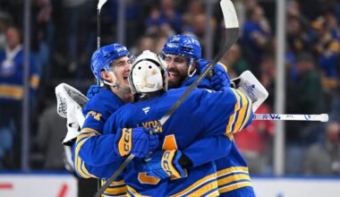 Sabres thoughts: Zach Metsa’s big night vs. Leafs, blue-line competition and more