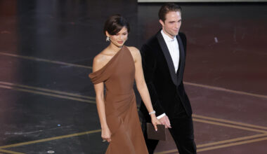 Zendaya and Robert Pattinson at the 98th Annual Oscars held at Dolby Theatre on March 15, 2026 in Hollywood, California.