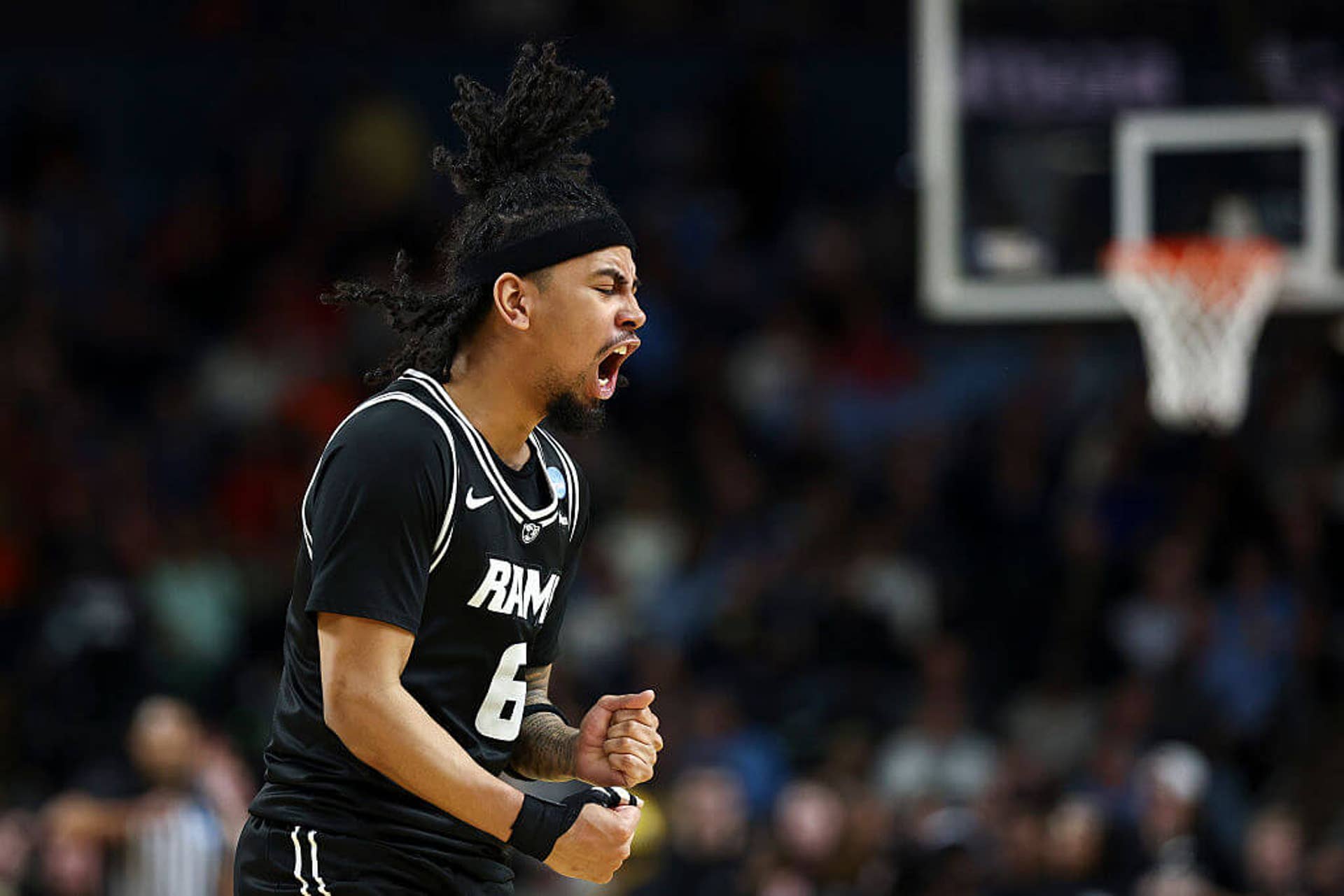 Terrence Hill Jr. of VCU reacts to a basket during the second half.