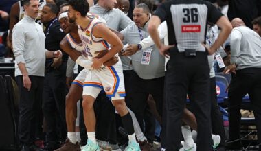 Four players ejected after Wizards-Thunder fight spills into stands