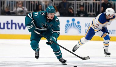 Macklin Celebrini becomes sixth teenager to score 100 points in NHL season