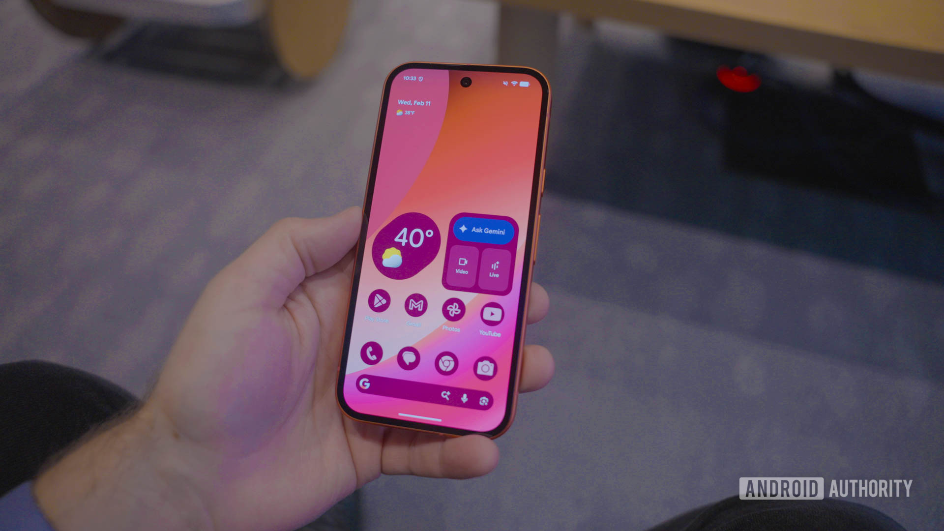 Google Pixel 10a Berry Home Screen