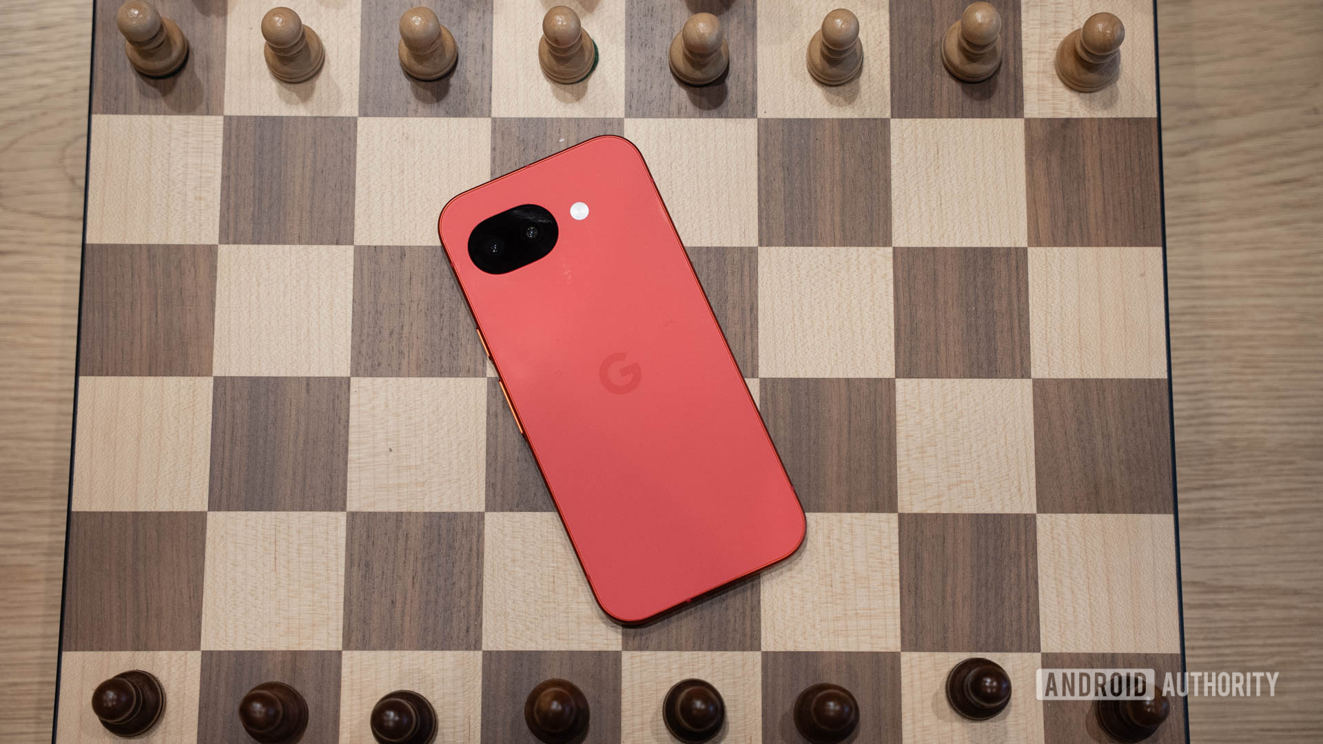 Google Pixel 10a Berry on Chess Board