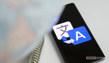 Google Translate on smartphone stock photo 2