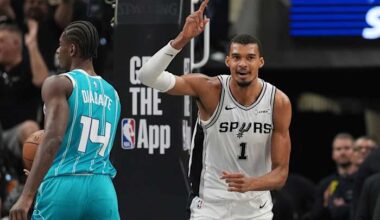 Wembanyama has 32 points, 12 rebounds in return from one-game absence as Spurs top Hornets 115-102
