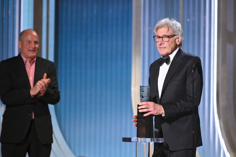 Woody Harrelson and Harrison Ford